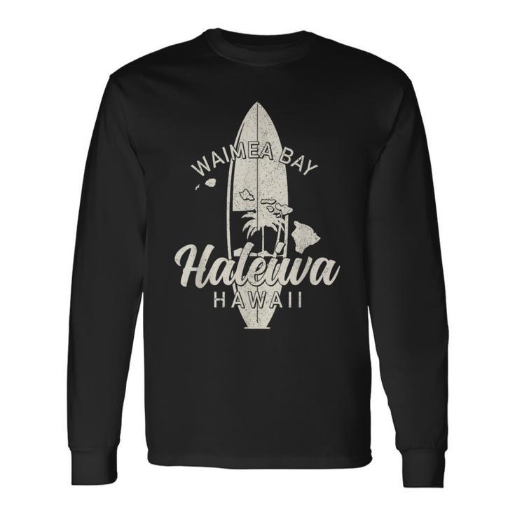 ワイメアベイ ハレイワ ハワイ サーフボード サーフィン サーファー ハワイアン 長袖Tシャツ