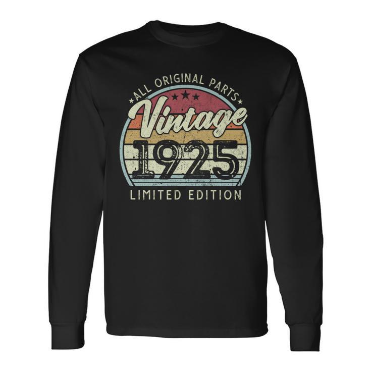 ヴィンテージ 1925 限定版 101歳の誕生日 長袖tシャツ 長袖Tシャツ
