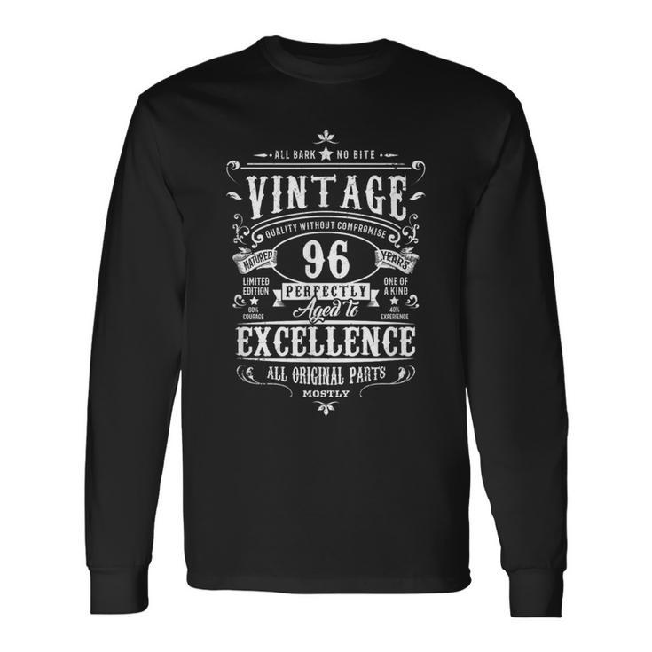 ヴィンテージ 96歳 誕生日プレゼント 男性用 96歳 長袖Tシャツ