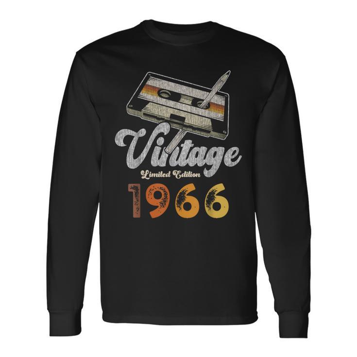 ヴィンテージ1966 カセット・ペンシル 60歳の誕生日 長袖Tシャツ