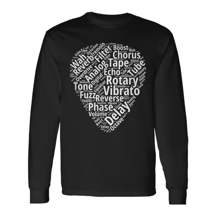 ヴィンテージギターエフェクトペダル Fx アナログ ディレイ オーバードライブ ファズ 長袖Tシャツ