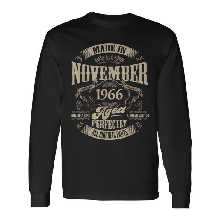 ヴィンテージ還暦伝説 1966年11月 60歳の贈り物 長袖Tシャツ