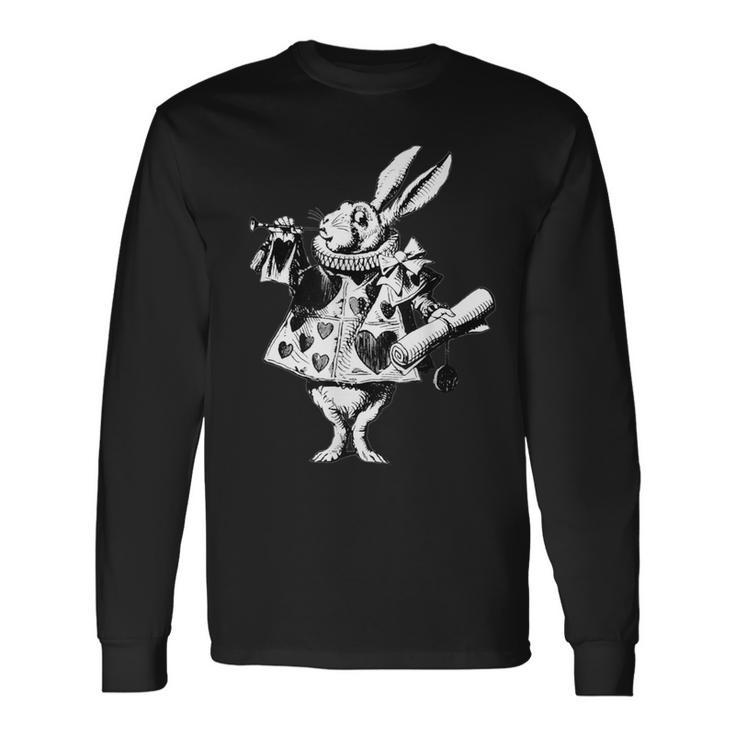 不思議の国のアリス 白うさぎ 長袖Tシャツ