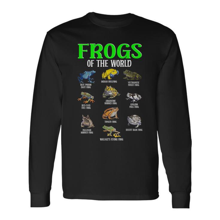世界のカエル カエル種 生物学 自然 長袖Tシャツ