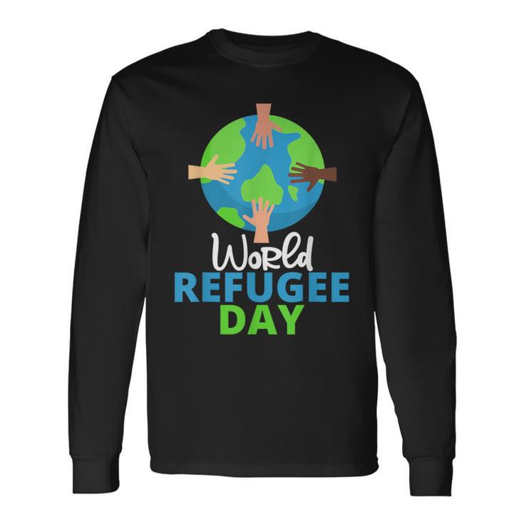 世界難民の日 難民プライド 長袖Tシャツ