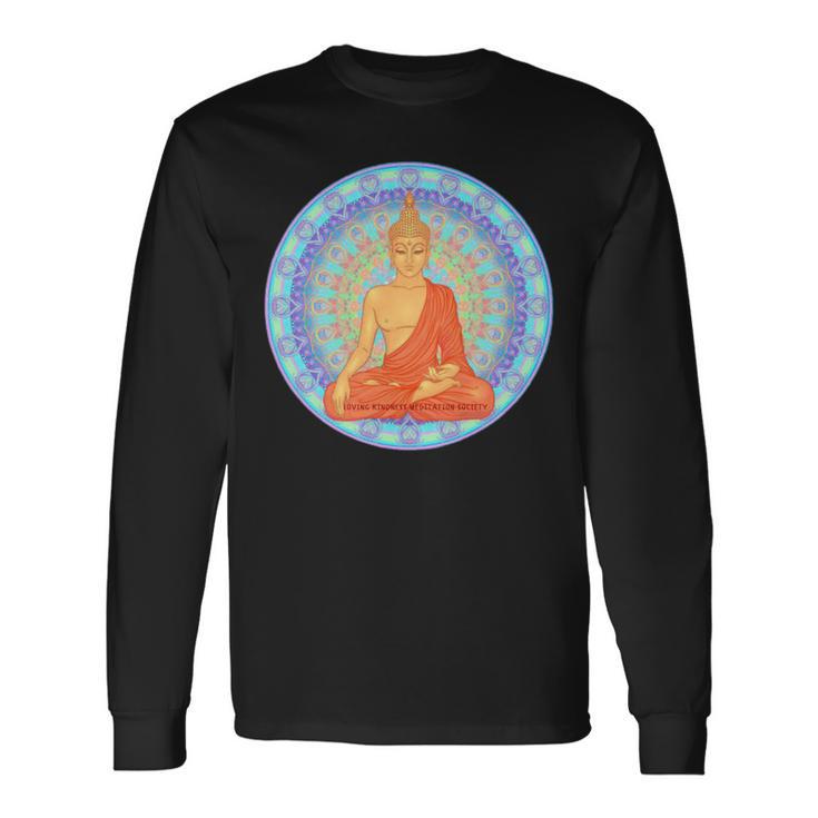 仏 マインドフルネス 仏前 ガウタマ仏教 愛 優しさ 長袖tシャツ 長袖Tシャツ