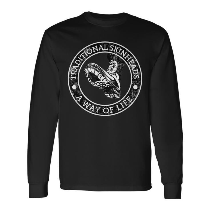 反人種差別主義者トロージャンスキンヘッド服 トラディショナルスキンヘッド 長袖Tシャツ