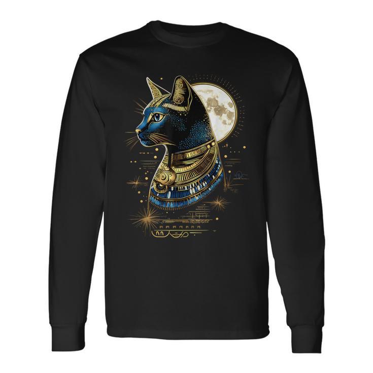古代エジプト エジプト神 猫 エジプト学 ツタンカーメンバステット 長袖Tシャツ