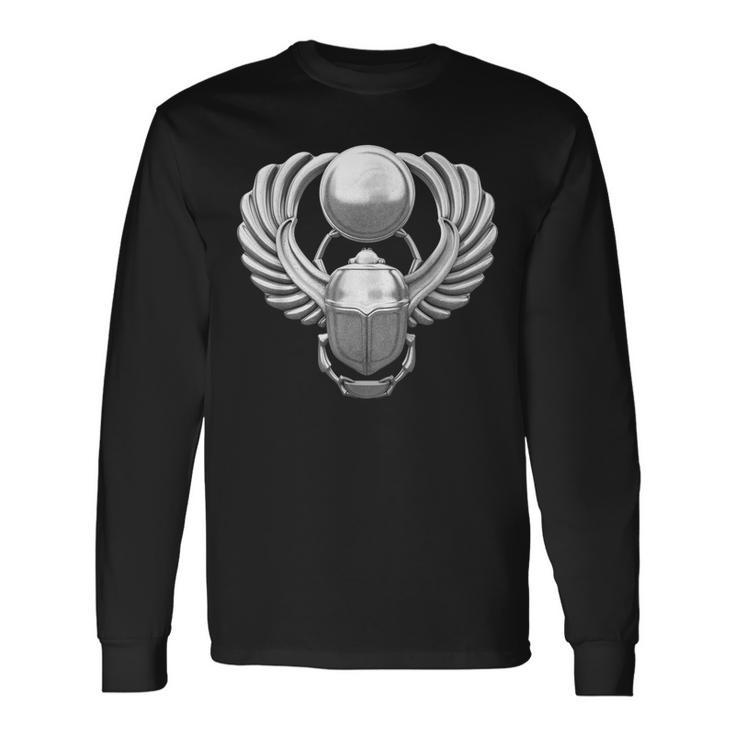 古代エジプト神話 スカラベ 長袖Tシャツ