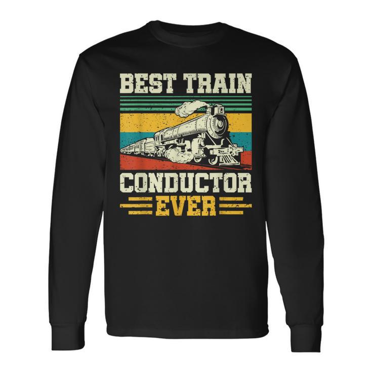 史上最高の電車の車掌 Conductor Railroad 長袖Tシャツ