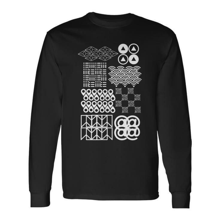 吉祥文様 アイコン版 長袖Tシャツ