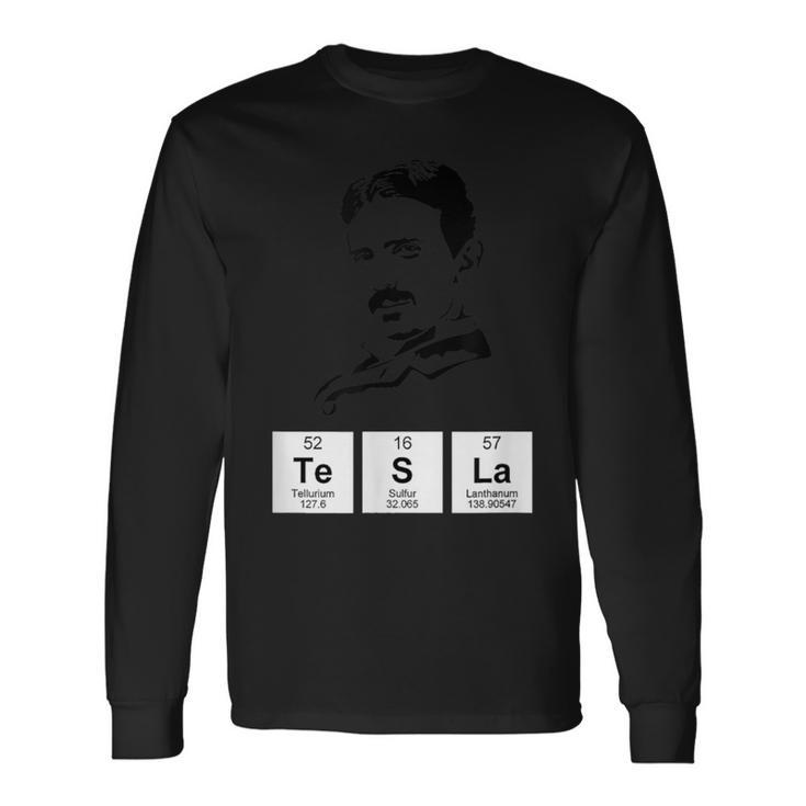 周期表 ニコラ・テスラア 長袖Tシャツ