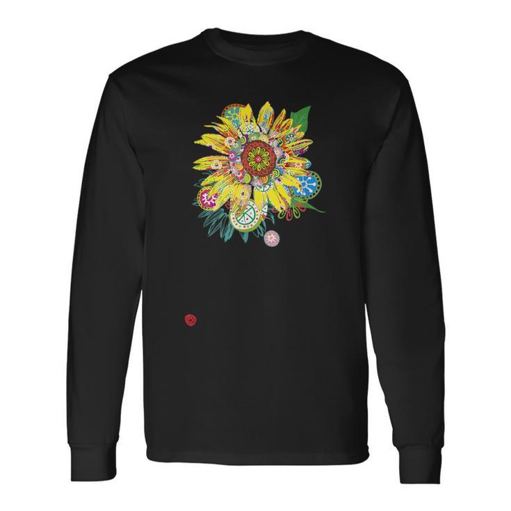 和ポップ ひまわり 長袖Tシャツ