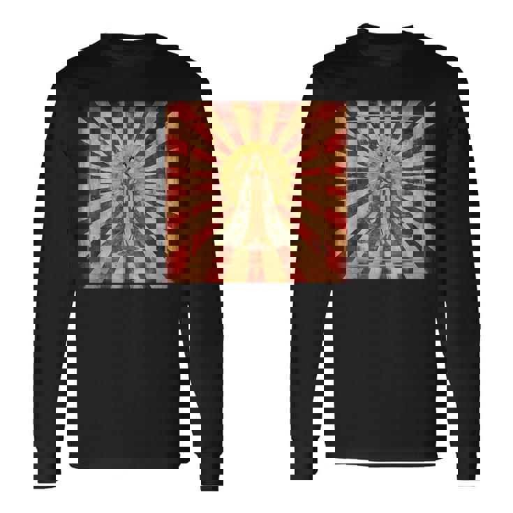 天照 女神 昇る太陽 日本神話 長袖Tシャツ ギフトのアイデア