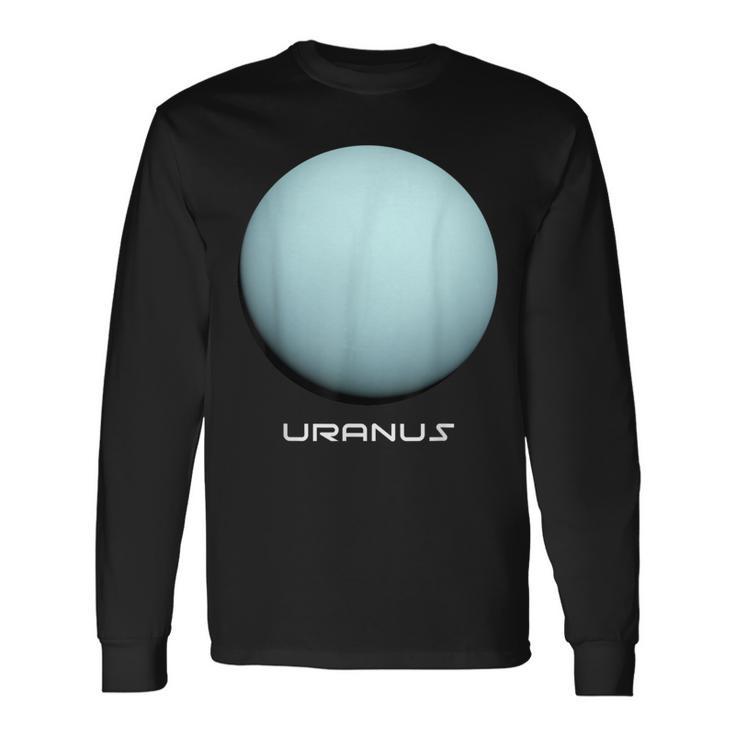天王星tシャツ 天文学や宇宙愛好家へのギフトに最適 長袖Tシャツ