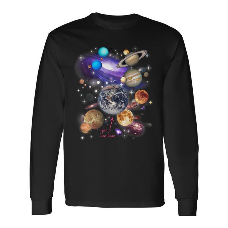 太陽系 太陽系の惑星 -Olarystem Planets 長袖Tシャツ