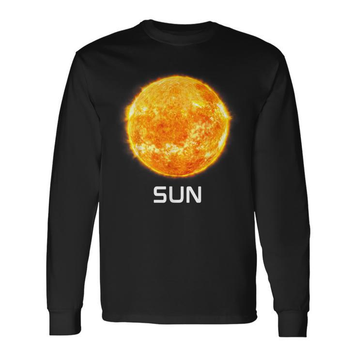 太陽系 惑星 太陽 宇宙 長袖Tシャツ