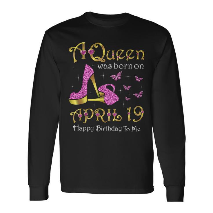 女王は4月19日、4月19日に誕生した誕生日パーティー。 長袖Tシャツ