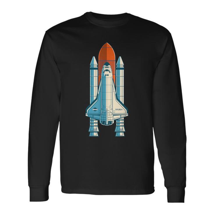 宇宙飛行士 スペースクラフト 宇宙旅行 スペースシャトル 長袖Tシャツ