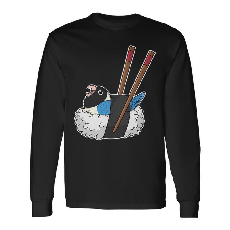 寿司ロール オウム I Kawaii Food I Blue-Masked Lovebird 長袖tシャツ 長袖Tシャツ