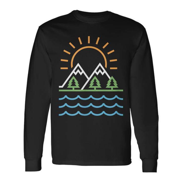山と海 長袖Tシャツ