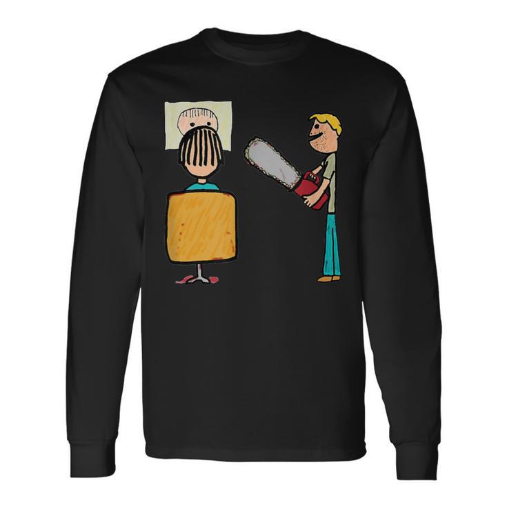 怖い床屋スウィーニートッド 長袖Tシャツ