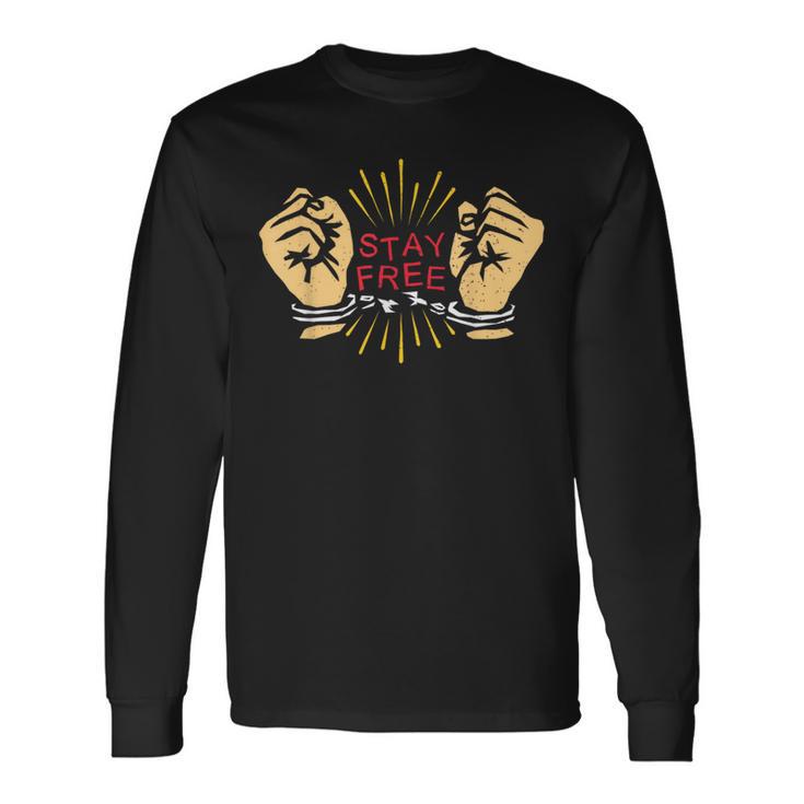 手錠ステイフリーtシャツ 伝統的な刑務所の刑務所休憩 長袖Tシャツ