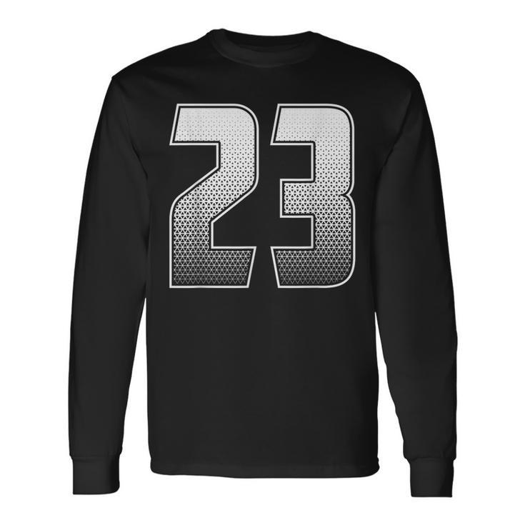 数字 23 二十三 長袖Tシャツ