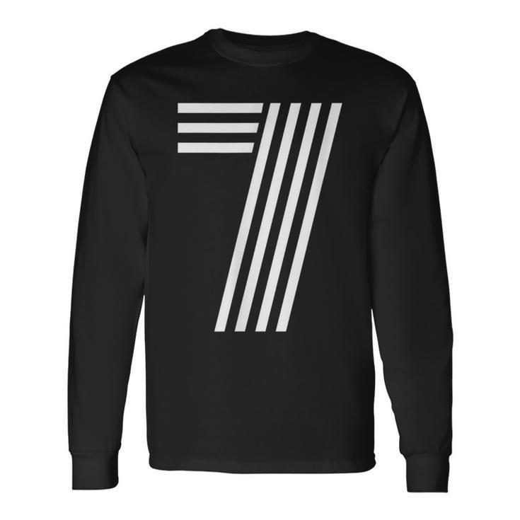 数字 7 ラッキーナンバーセブン 長袖Tシャツ