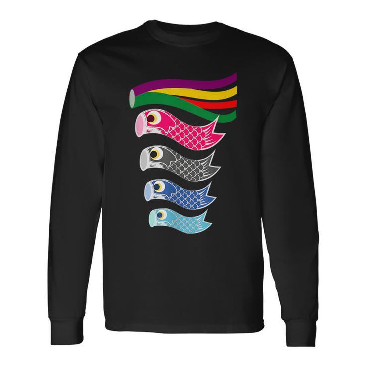 日本の伝統的な鯉鯉鯉のぼり旗 こどもの日 長袖Tシャツ