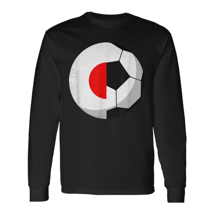 日本国旗、サッカー日本代表のルーツ 長袖Tシャツ