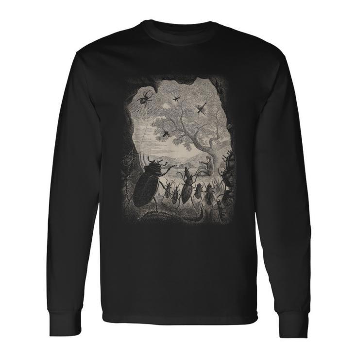 昆虫 種 面白い 虫 ヴィンテージ 昆虫学 昆虫学者 長袖Tシャツ