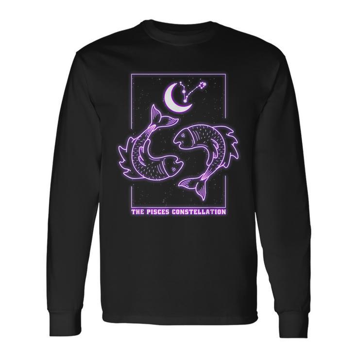 星座 星座 うお座 長袖Tシャツ