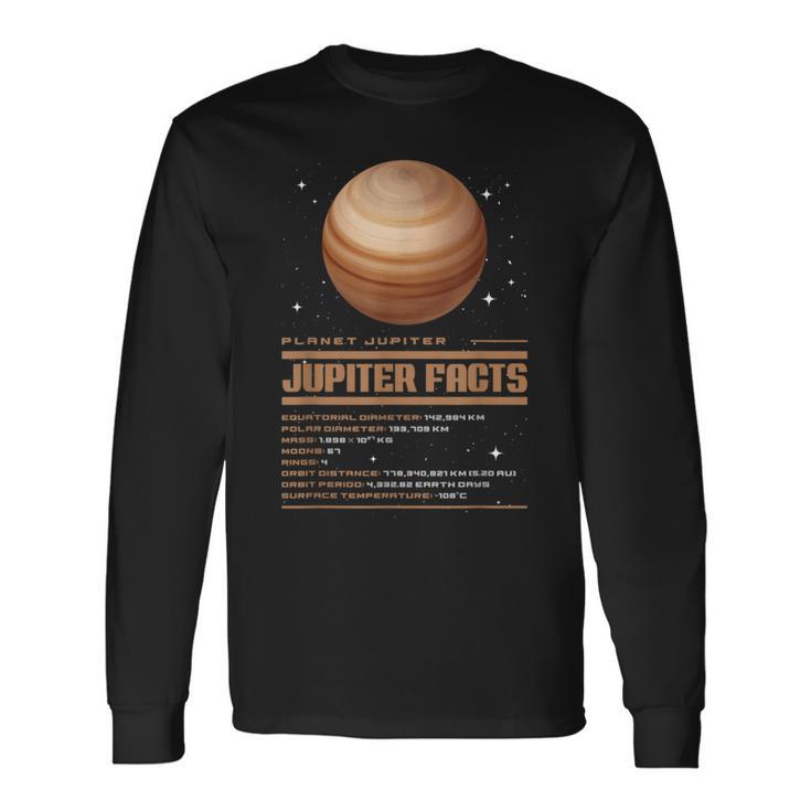 木星の事実 長袖Tシャツ