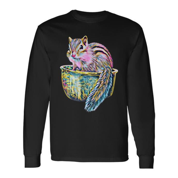 栗鼠 りす シマリス 長袖Tシャツ ギフトのアイデア