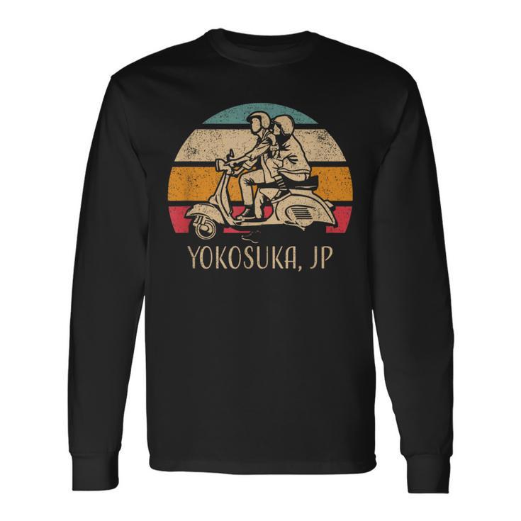 横須賀ジャパン ビンテージスタイル スクーターデザイン 長袖Tシャツ