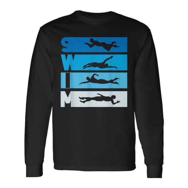 水泳 スイマー 水泳コーチ 長袖Tシャツ