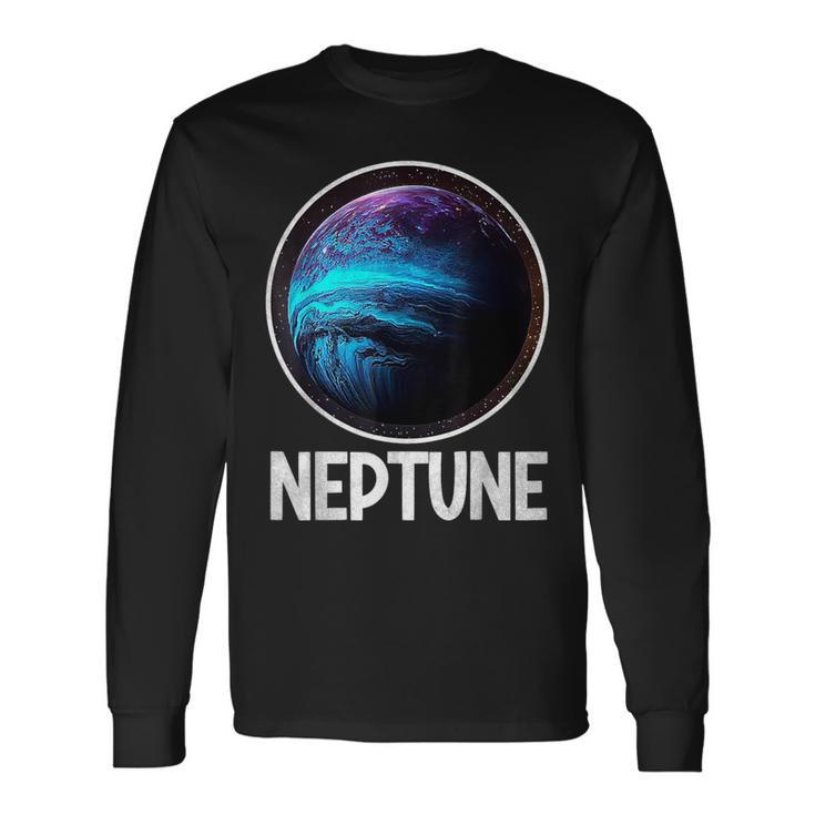海王星 惑星 太陽系 天文学 長袖Tシャツ