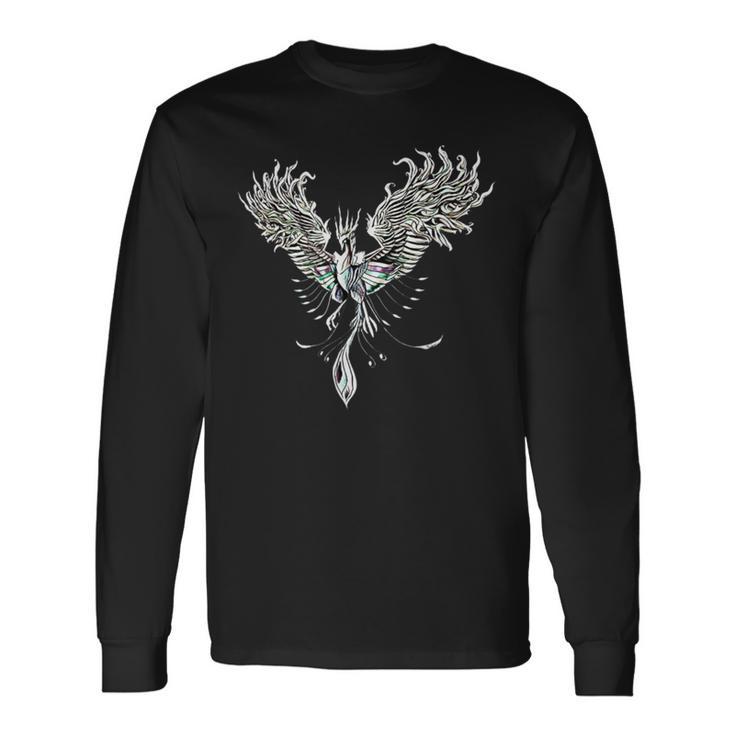 灰からのフェニックス フェニックス 神話上の生き物 不死鳥 長袖Tシャツ