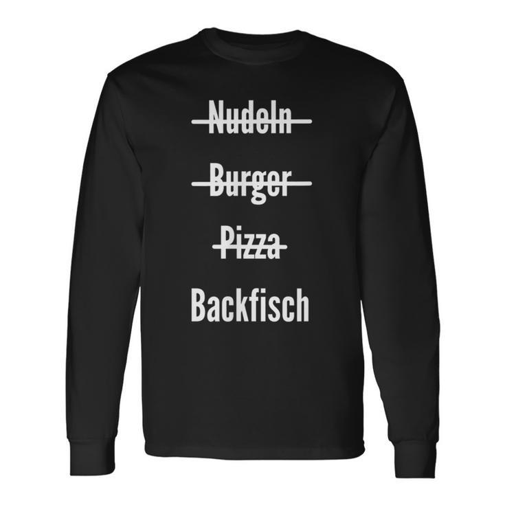 焼き魚愛好家 長袖Tシャツ
