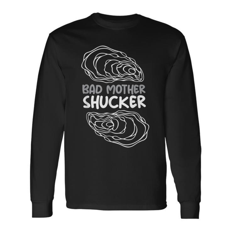 牡蠣iバッドマザーシャッカーi真珠貝の牡蠣 長袖Tシャツ