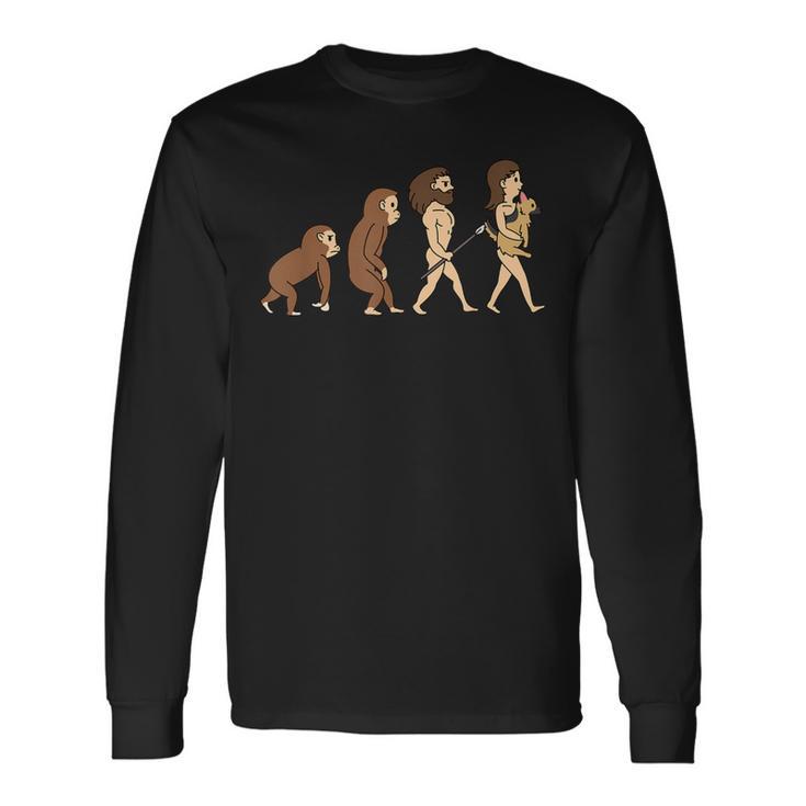 犬の進化ジャーマン・シェパード・ドッグ犬 長袖Tシャツ