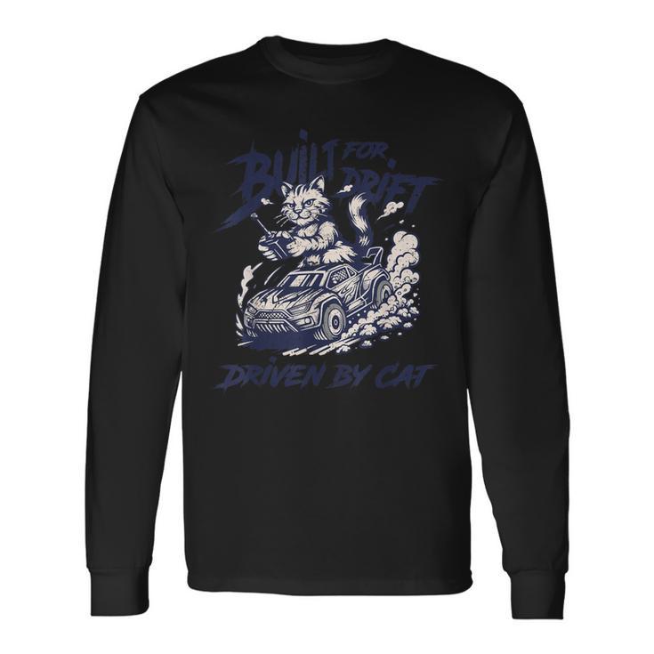 猫 ラジコン 車 漂流 猫 ドリフト ドリフト ドリフト用 長袖Tシャツ ギフトのアイデア