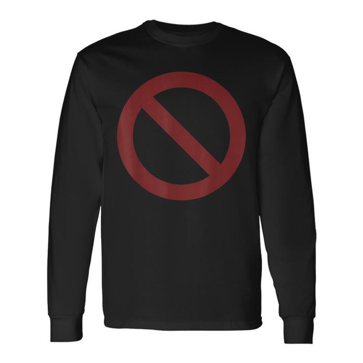 禁止標識 禁止 長袖Tシャツ