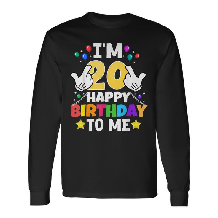 私は20歳です。お誕生日おめでとう、面白い20歳の誕生日 長袖Tシャツ