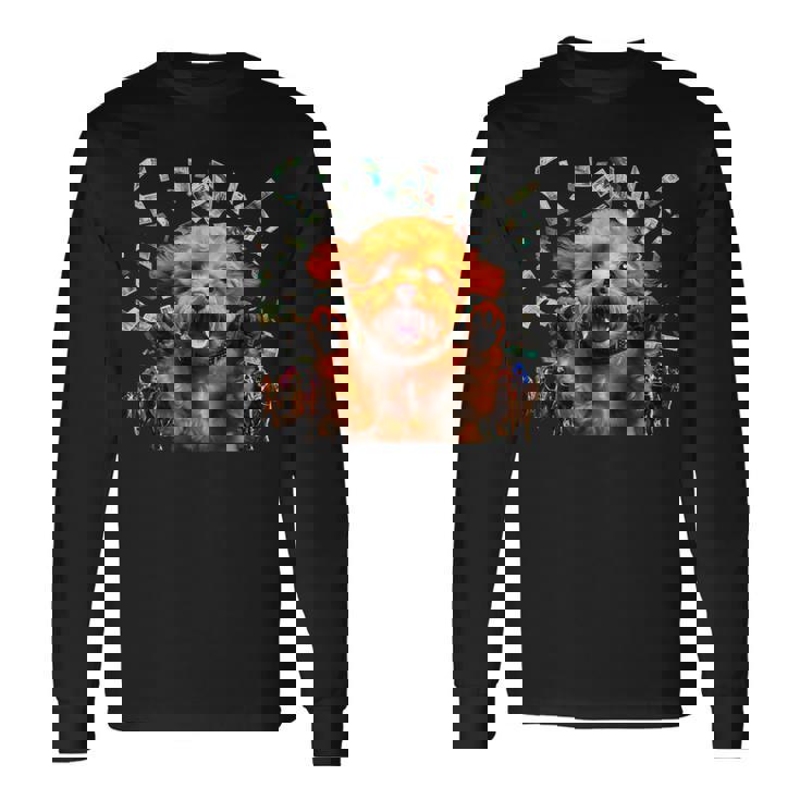 競馬 馬tシャツ 面白いtシャツ トイプードル 馬券 ウマ レース 馬 乗馬 競馬 メンズ おもしろグッズ ネタ 大人 長袖Tシャツ