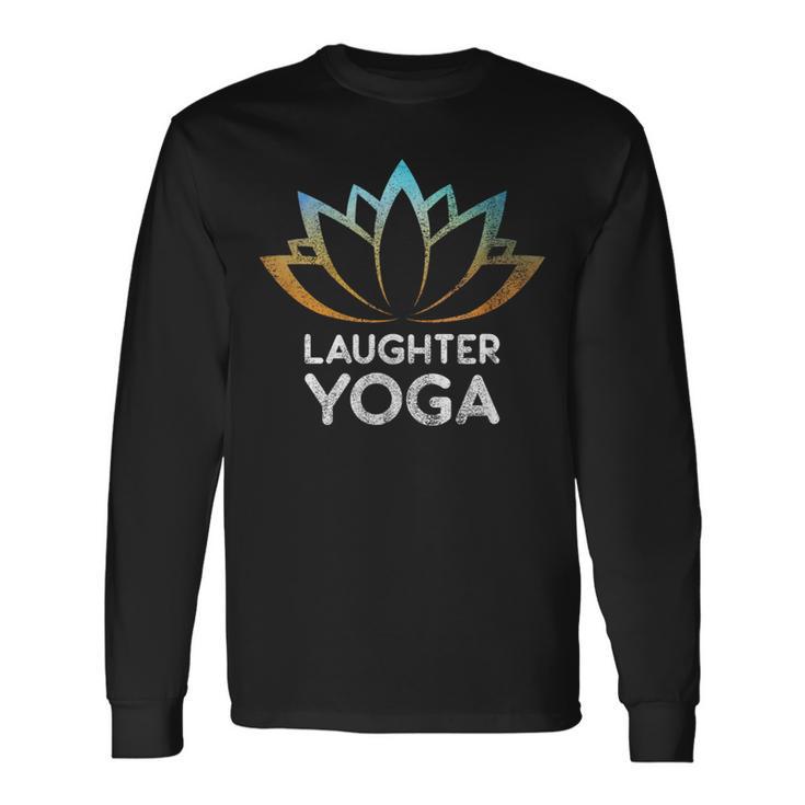笑いヨガ笑う 長袖Tシャツ
