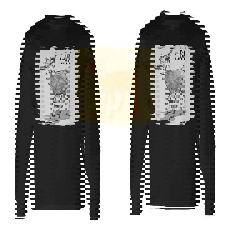 素敵な若いヤギの動物服。 長袖Tシャツ ギフトのアイデア