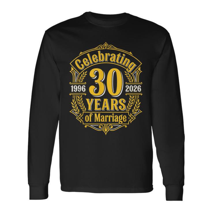結婚30周年 結婚記念日 1996年 2026年 結婚30年 長袖Tシャツ