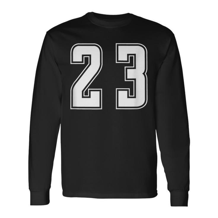 背番号 23 チーム短大スポーツ背番号付きユニフォーム 長袖Tシャツ